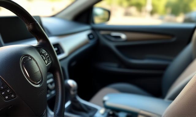 Čistý interiér vozu s detaily